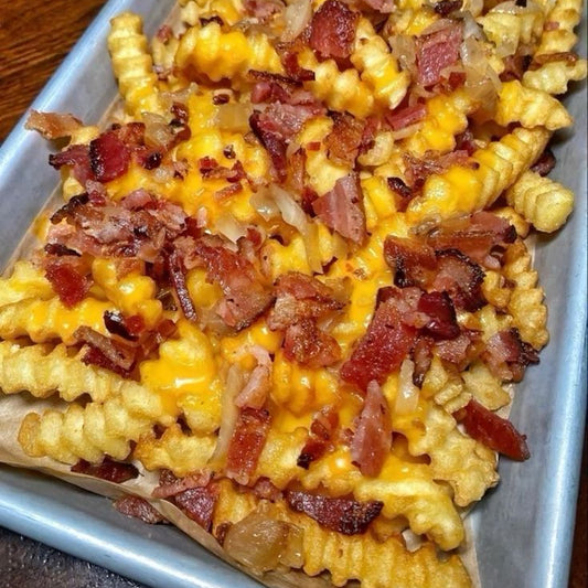 Cheesy Bacon Baked Fries