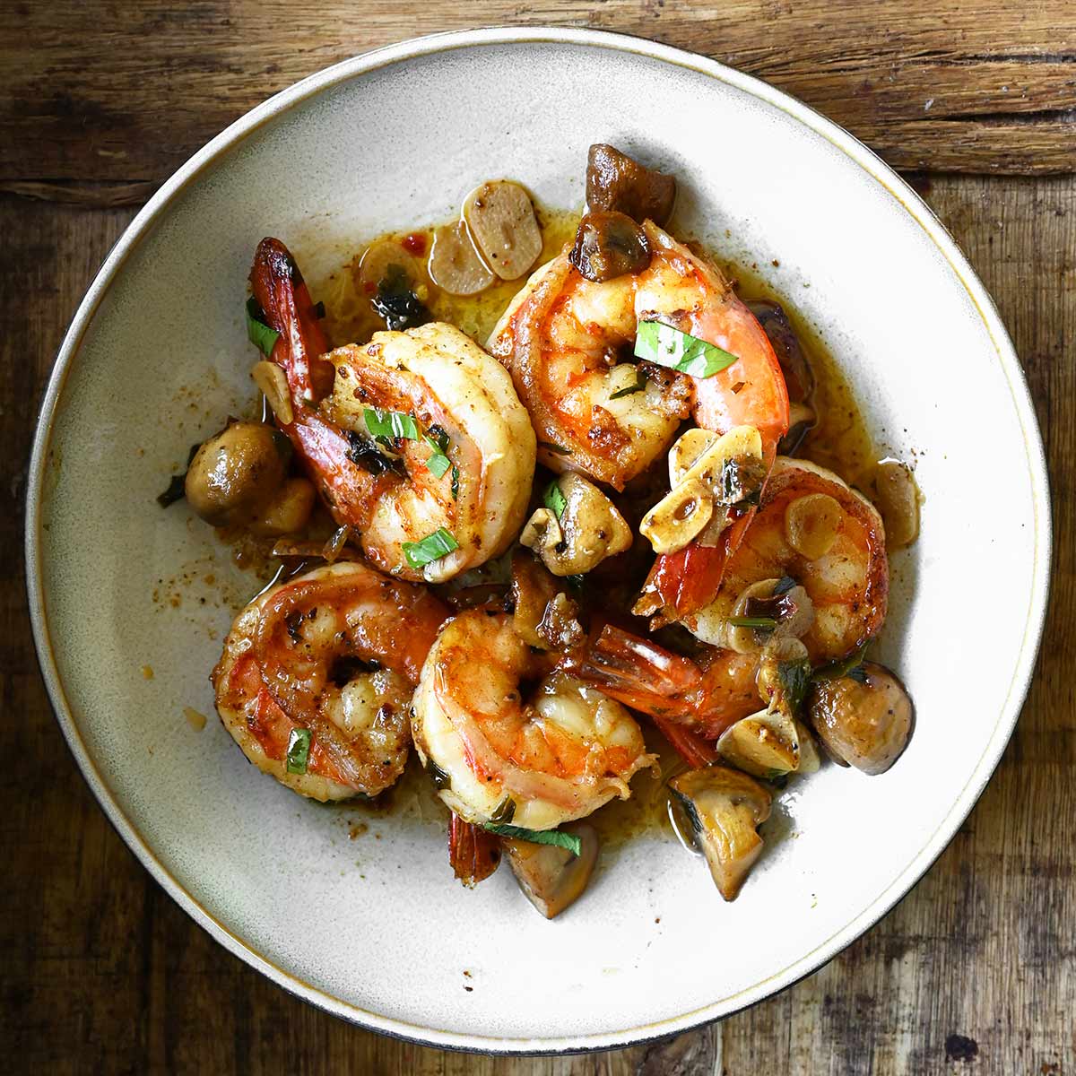 Garlic Shrimp and Mushroom